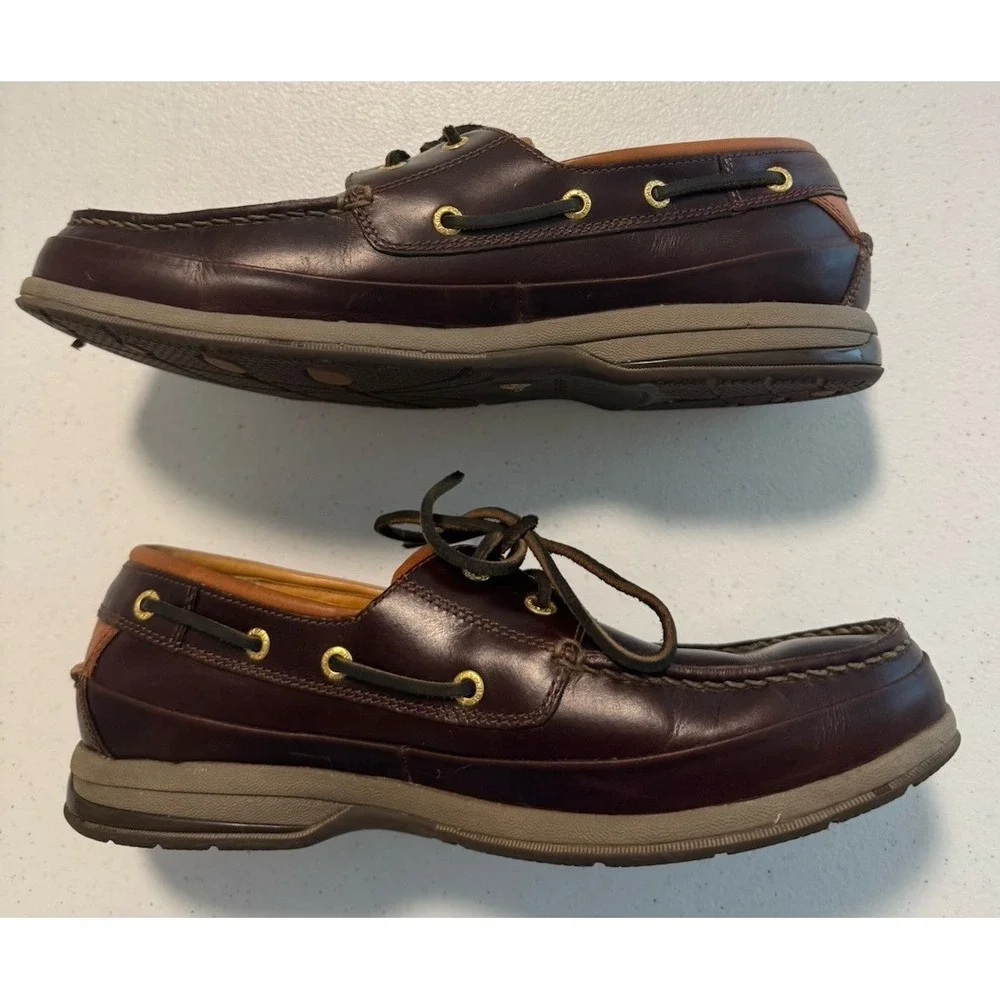 Sperry Gold Cup ASV Amaretto Men's Size 10.5 M Leather Boat Shoes Preppy Sailing
